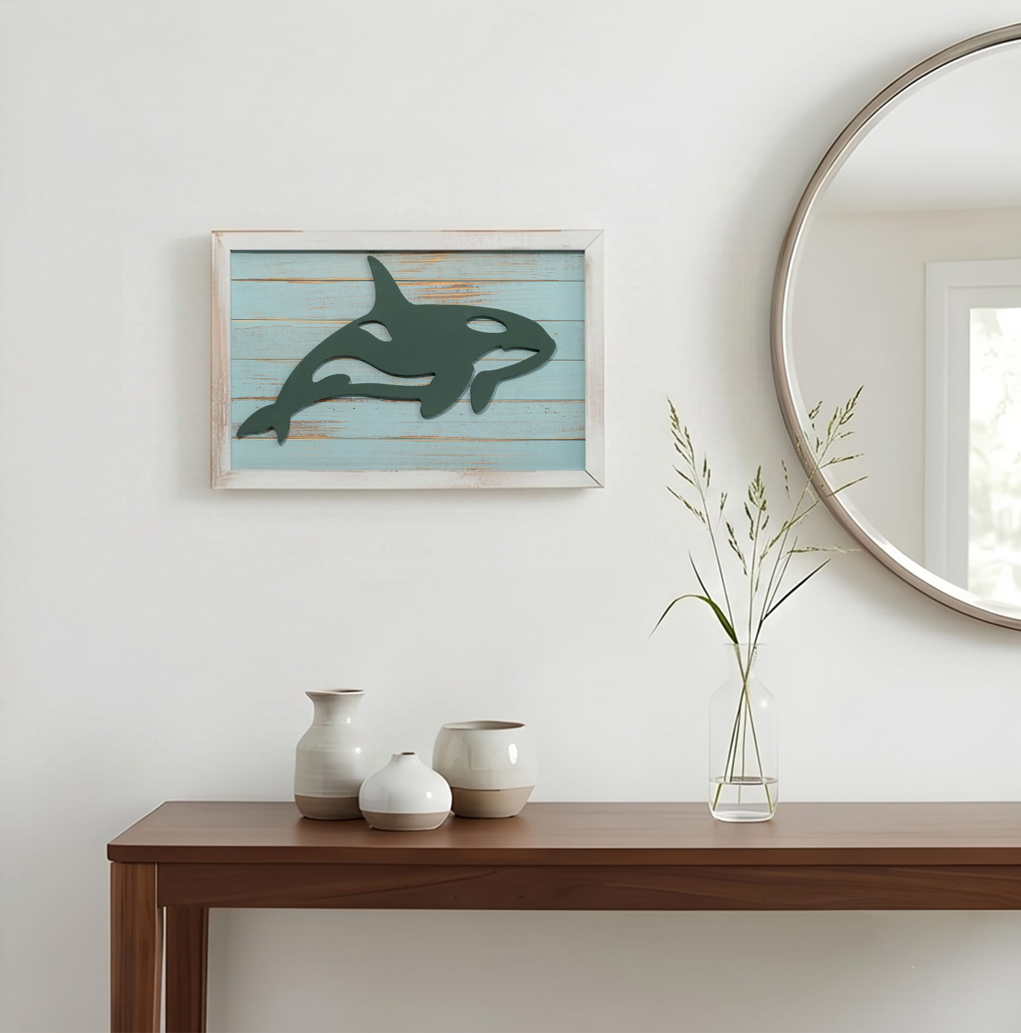 Handmade Handmade Wood Wall Art - WHALE