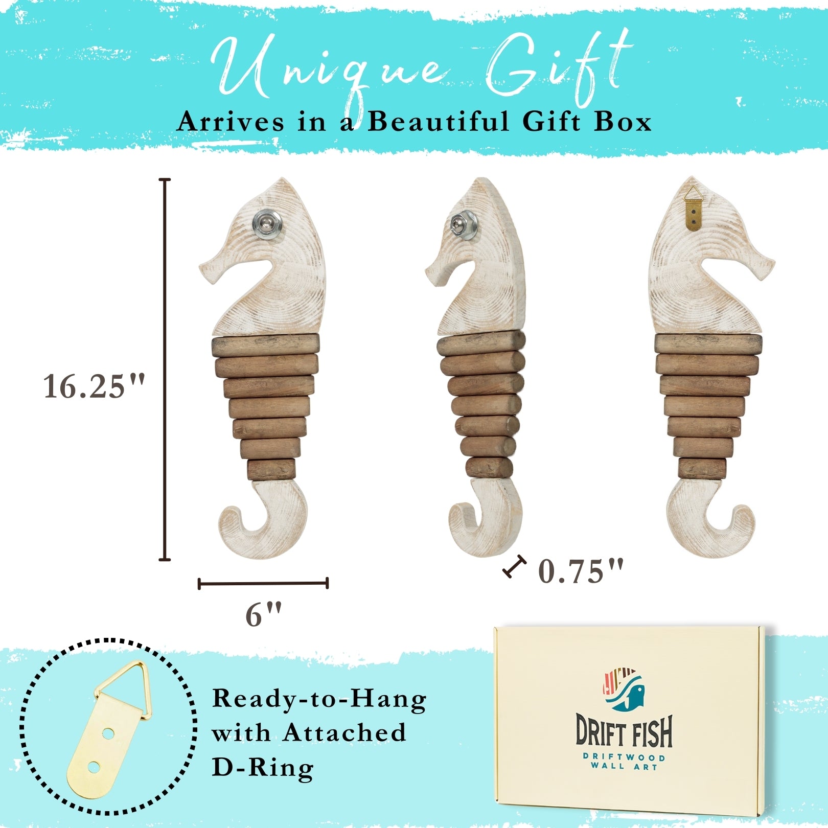 Handmade Driftwood Seahorse - SQUIGGLE