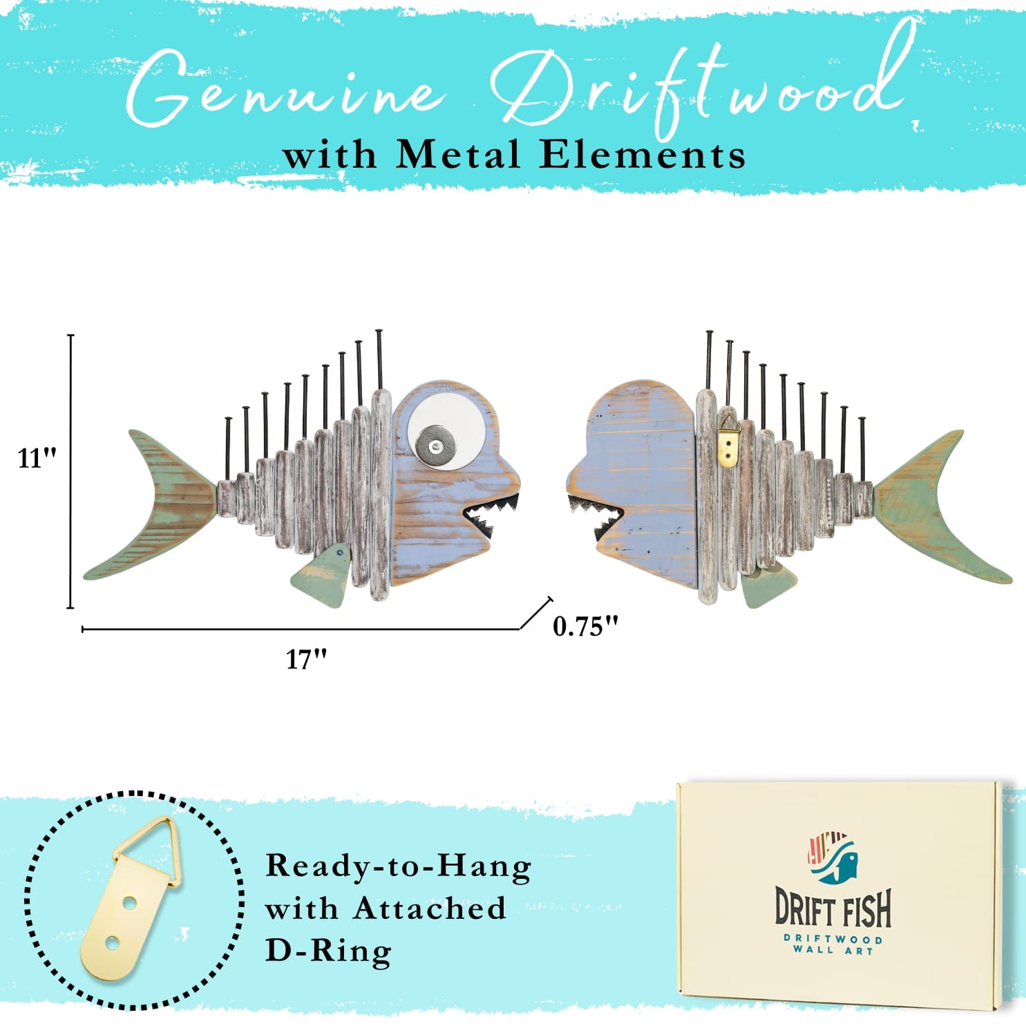 Handmade Driftwood Fish - MAKO