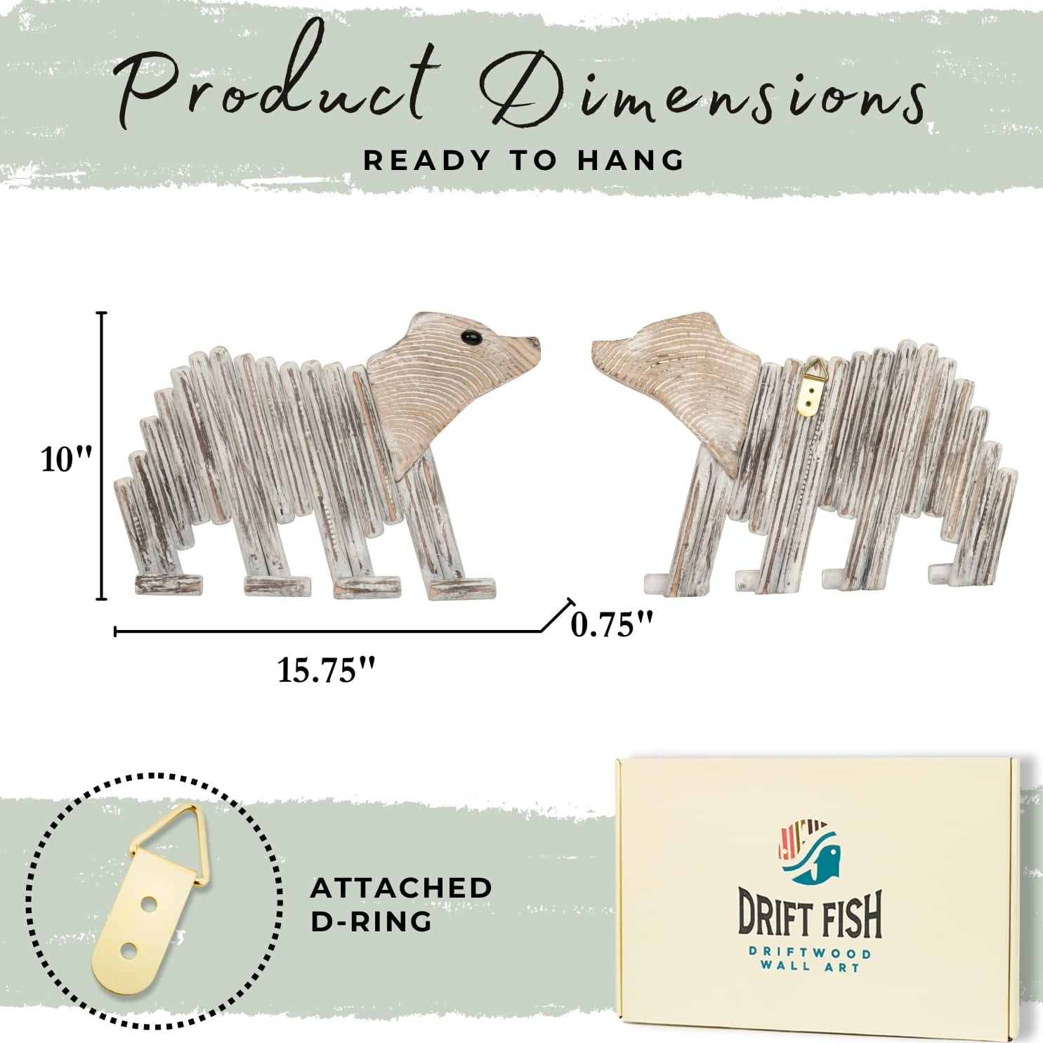 Handmade Driftwood Bear - MATHIAS