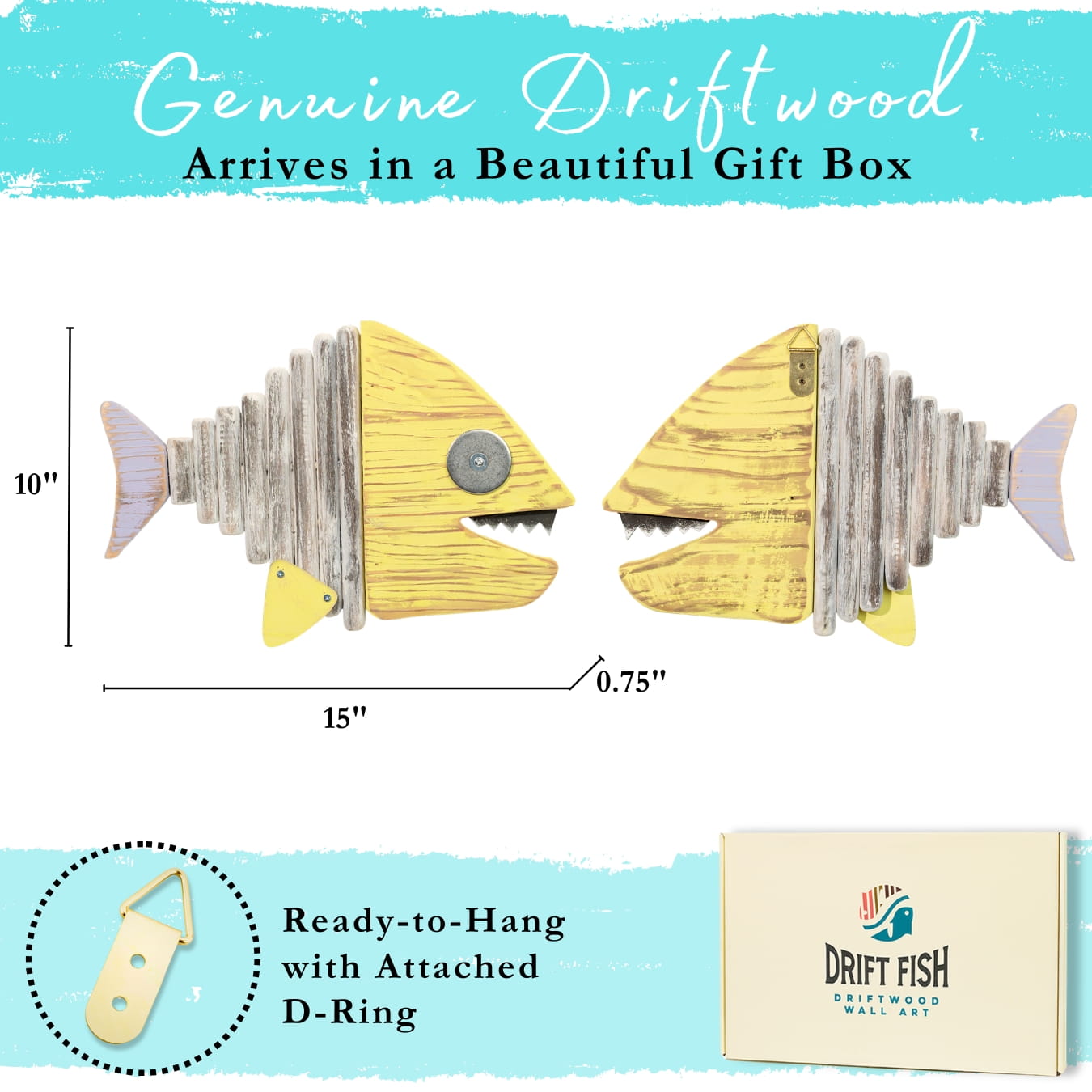 Handmade Driftwood Fish - CHOMPER