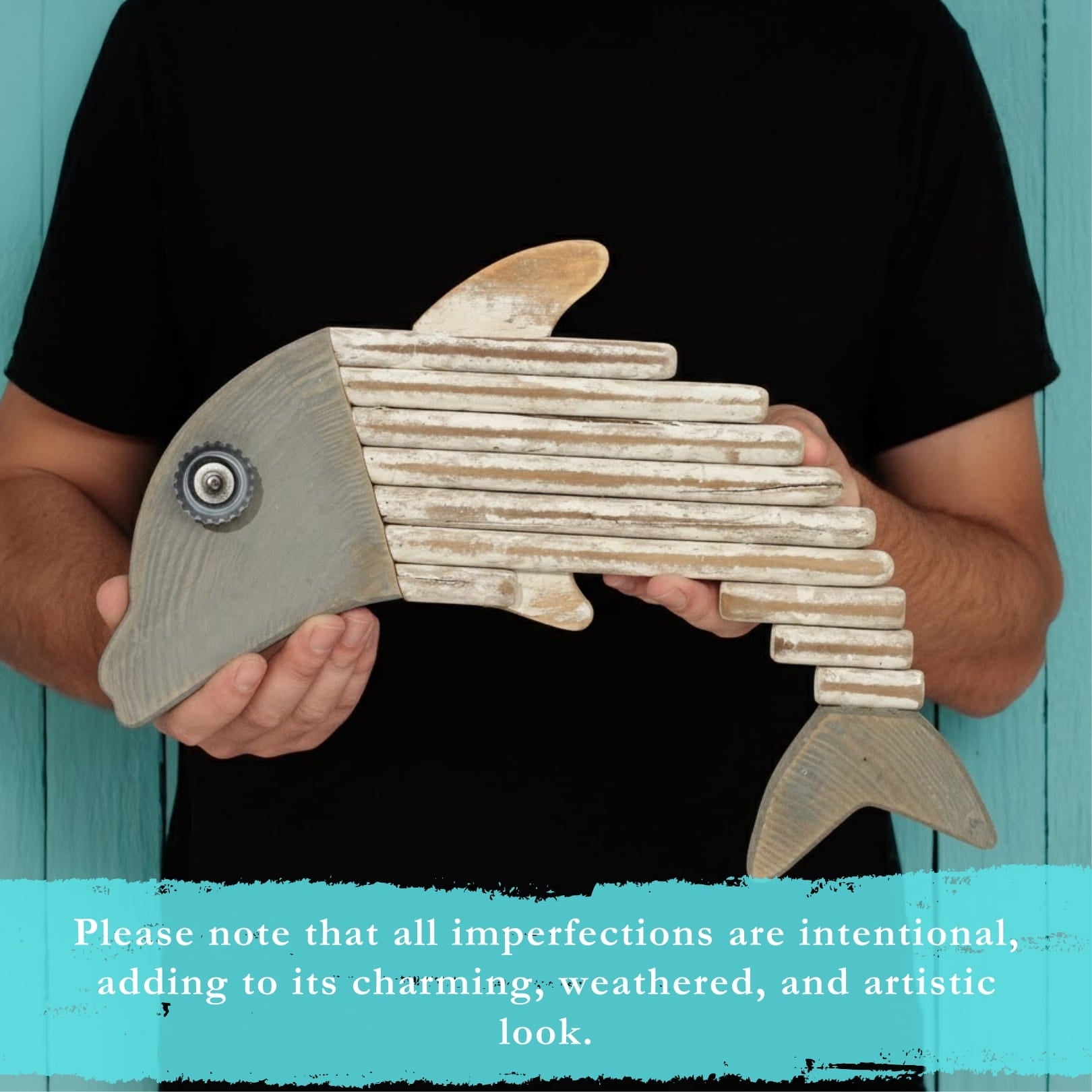 Handmade Driftwood Dolphin - SKIPPER
