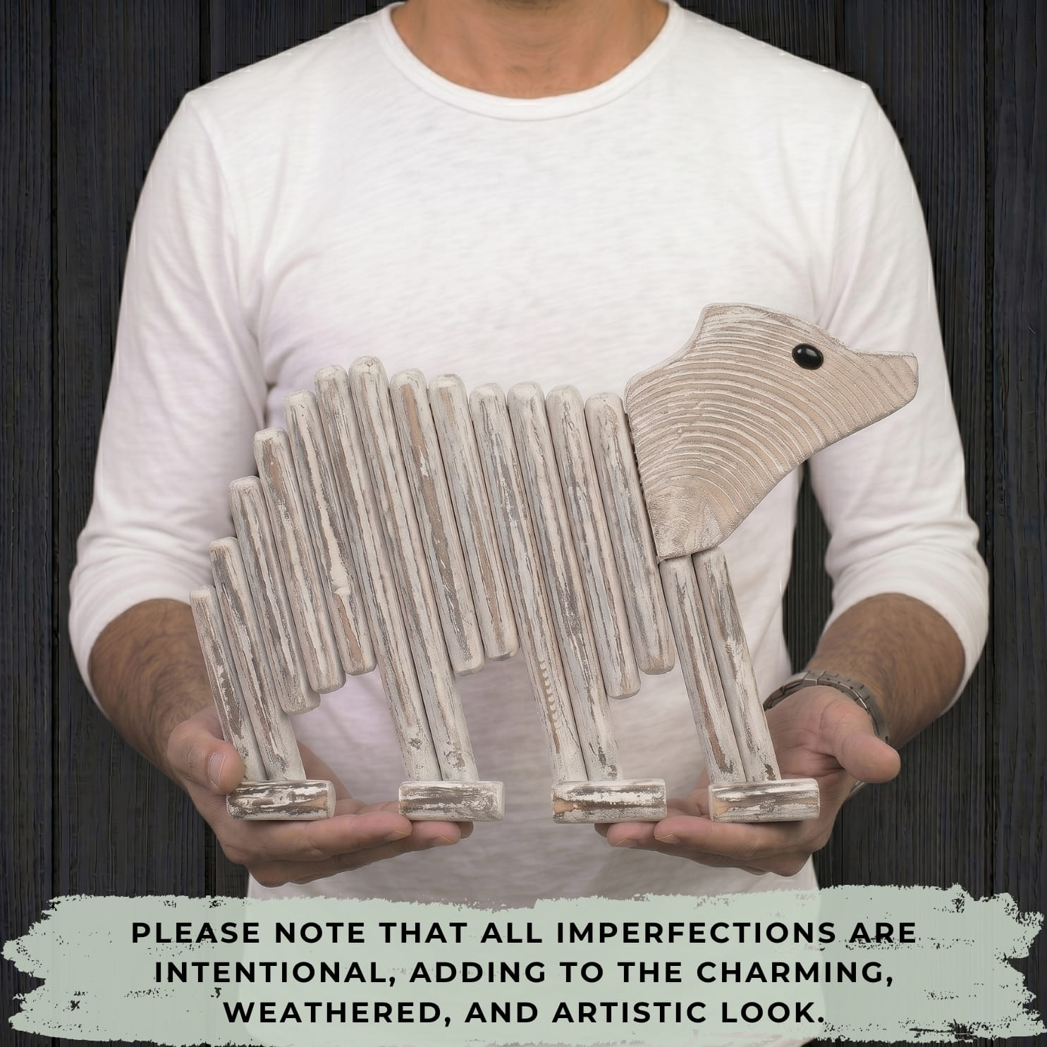 Handmade Driftwood Bear - MATHIAS