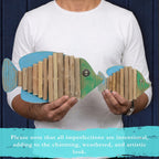 2-Piece Handmade Driftwood Fish - SPECTER