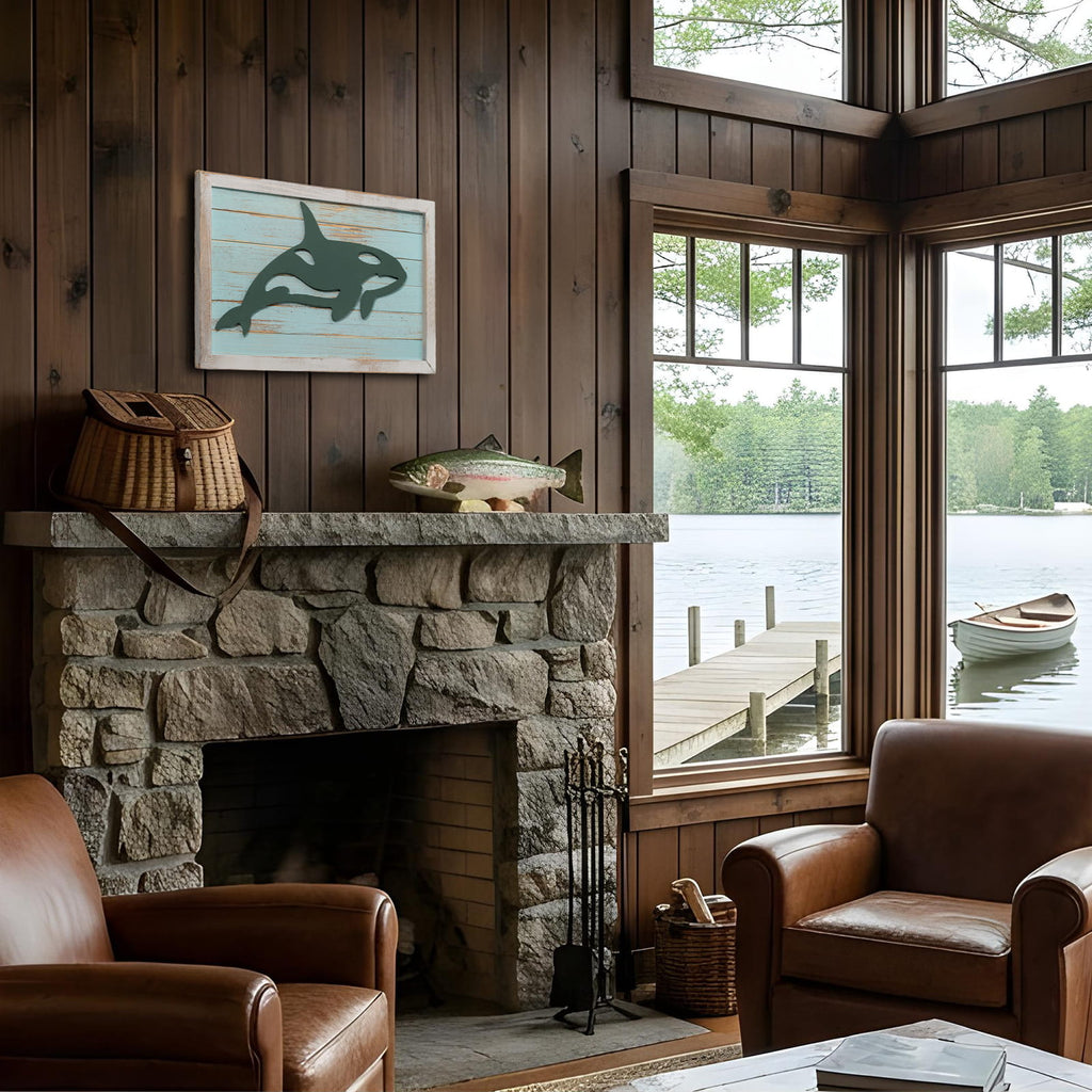 Handmade Handmade Wood Wall Art - WHALE