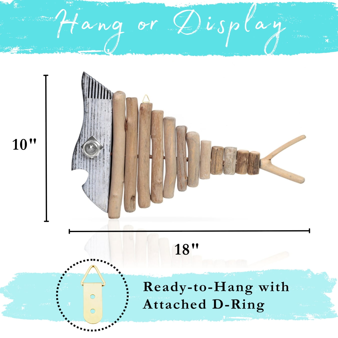 Handmade Driftwood Fish - MISTY