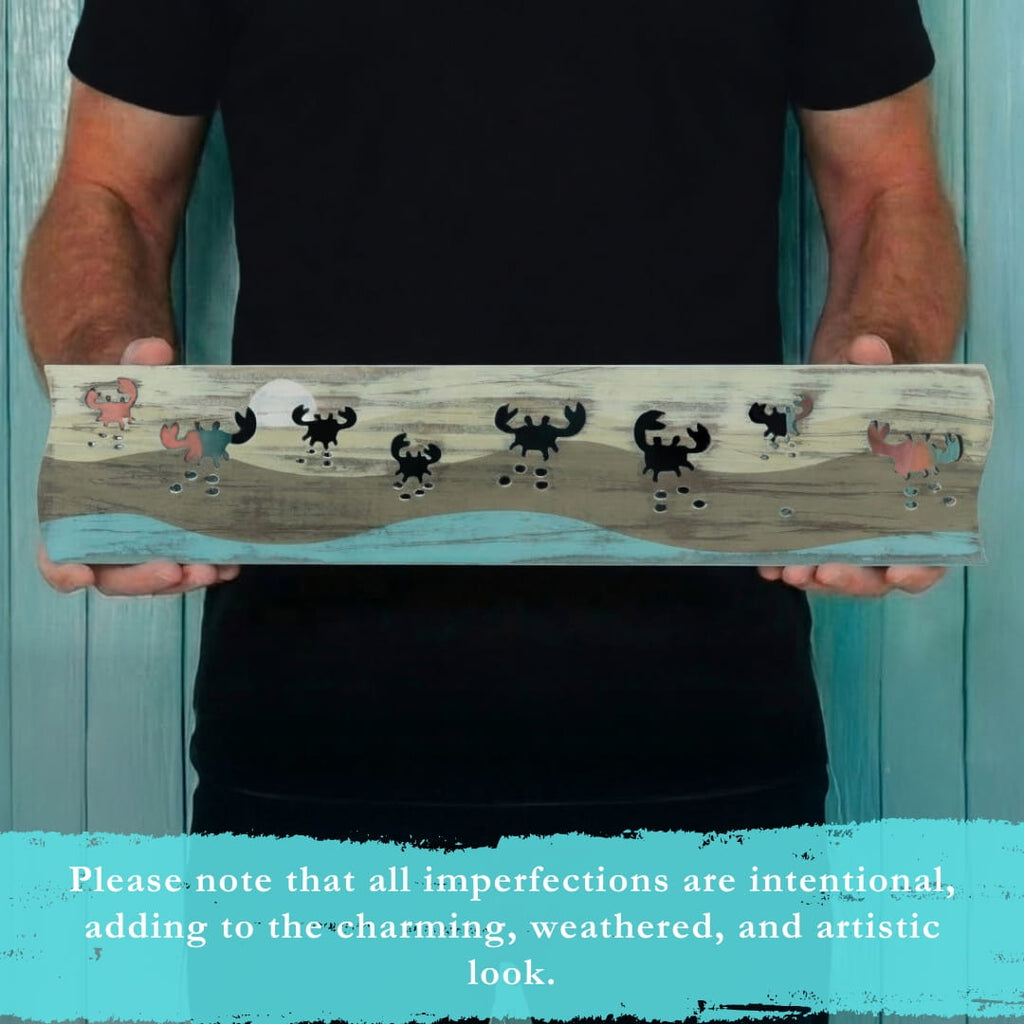 Handmade Driftwood Board – CRAB PARADE