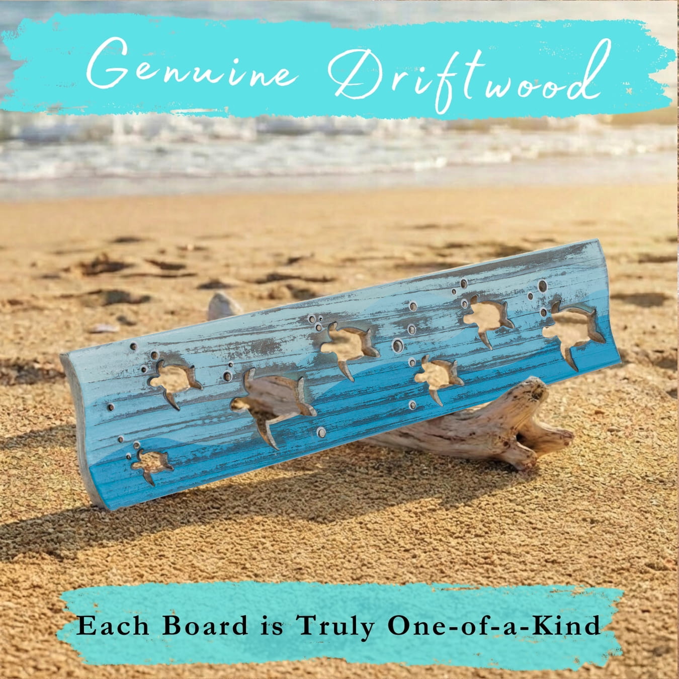 Handmade Driftwood Board - TURTLE BAY