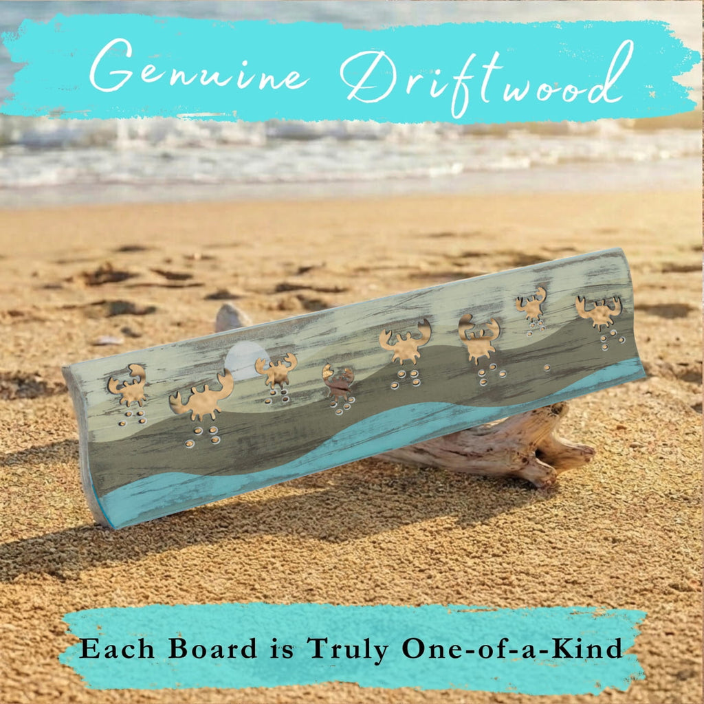 Handmade Driftwood Board – CRAB PARADE