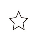 Line art icon of a five-pointed star