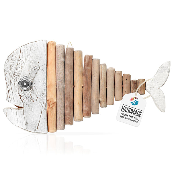 Handmade Driftwood Fish - CRYSTAL