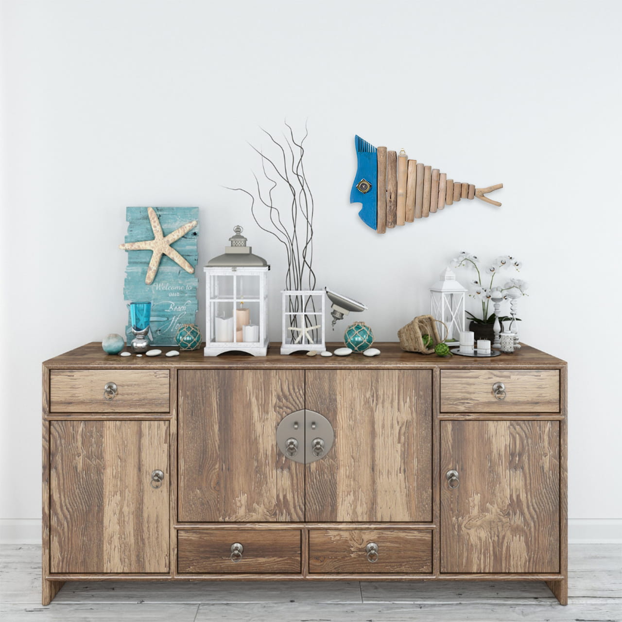 Handmade Driftwood Fish - BLU