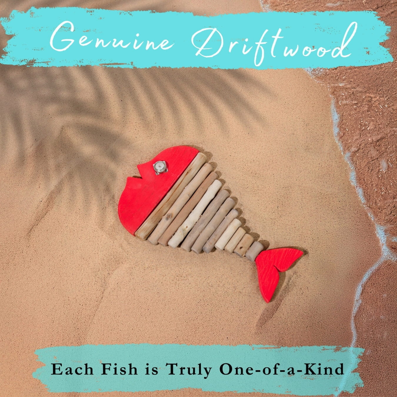 Handmade Driftwood Fish - RUBY