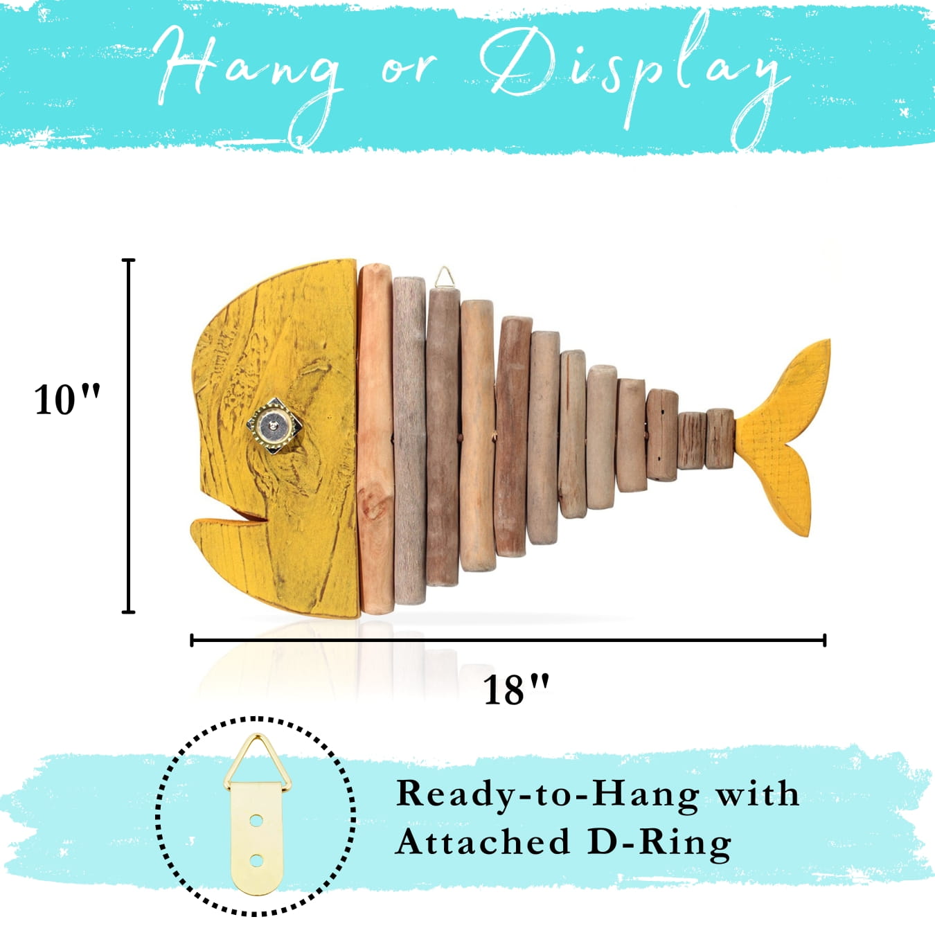 Handmade Driftwood Fish - GOLDIE