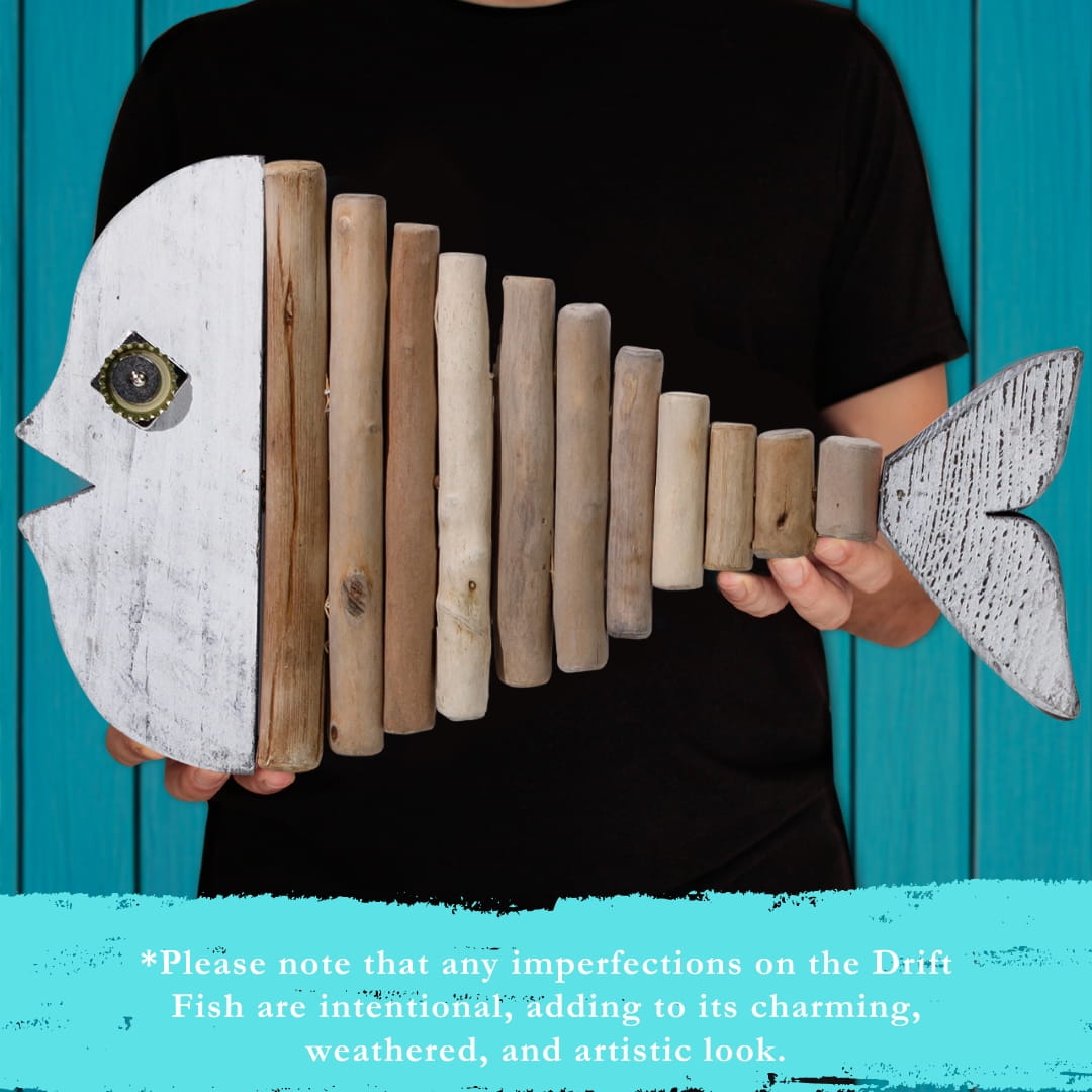 Handmade Driftwood Fish - OPAL