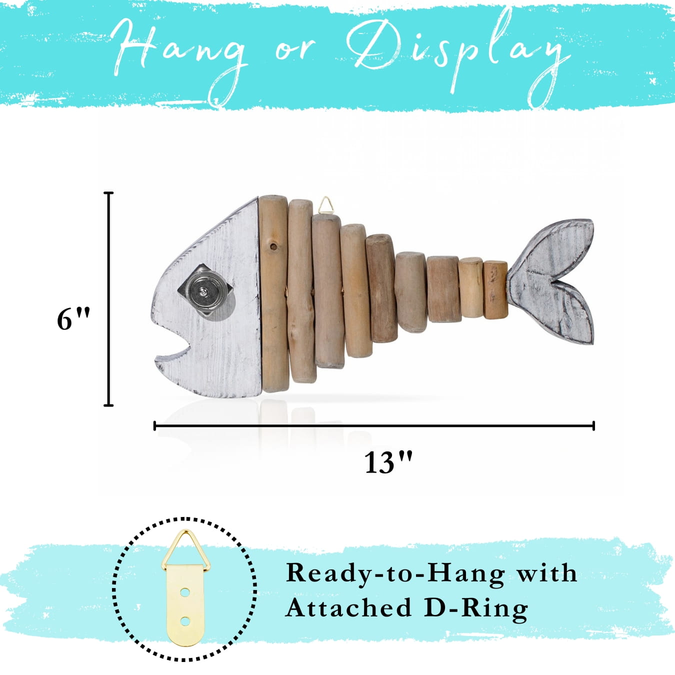 Handmade Driftwood Fish - PEARL